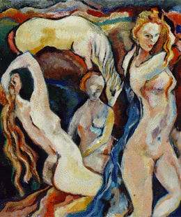 Three Bathers